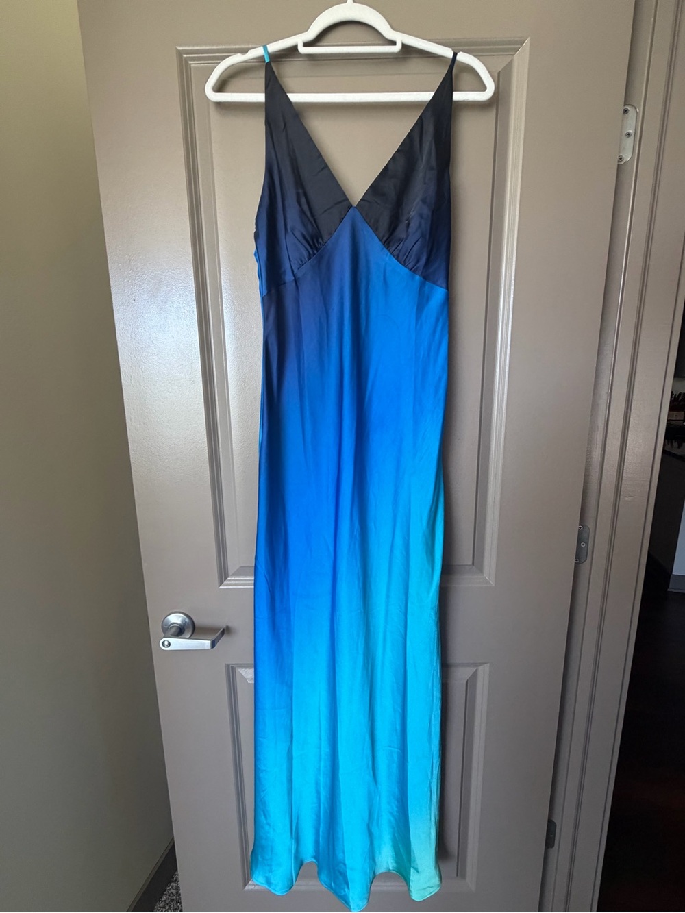 12th Tribe Blue Ombre Slip Maxi Dress